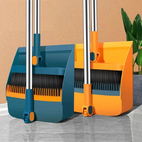Floor Dust Brush Dust Pan Sweeper Long Handle Dustpan Set Clean Tool Folding Garbage Household Cleaning Broom Set