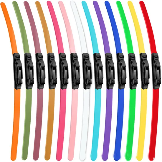 Car Universal Colorful Wiper Blade Car Exterior Replacement Parts Window Brush 
