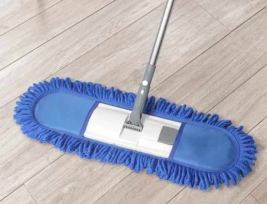Telescopic Rod Folding Flat Mop Fiber Absorbent Clean Floor Replacement Mop Cloth 