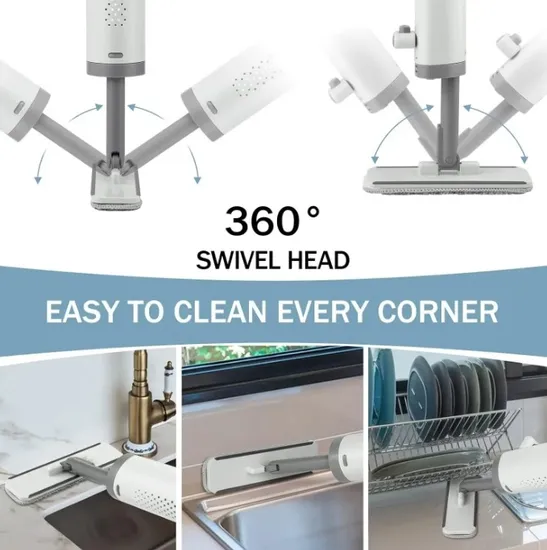 Rotary Mini Microfiber Mop Squeeze Flat Mop Portable Cleaning Mop 