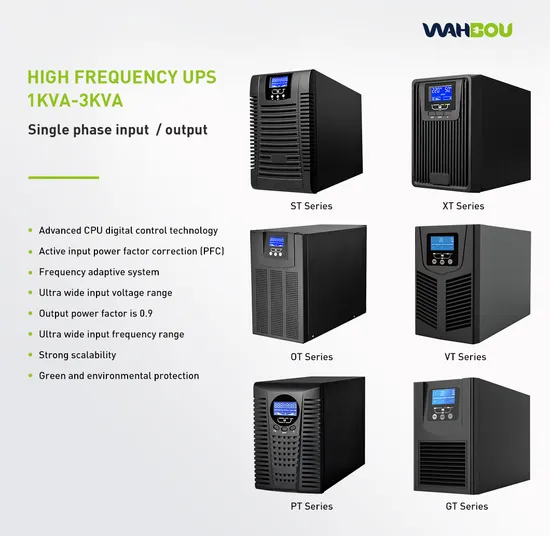 Single Phase High Quality Home Application UPS Uninterrupted Power Supply 1000va 2000va 3000va Online UPS for Server 