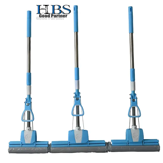 High Quality PVA Mop with Two Rollers Stainless Steel Handle Soft Quick Dry PVA Mop 
