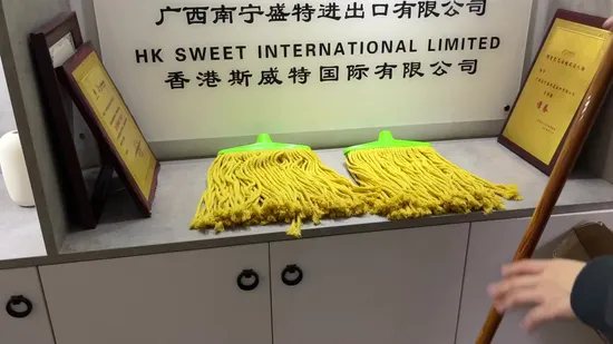 High Absorbent Plastic Sleeve Mops, Made From Cotton Fiber, Quality Wholesale Supplier of Reusable Mops for Floor Cleaning 