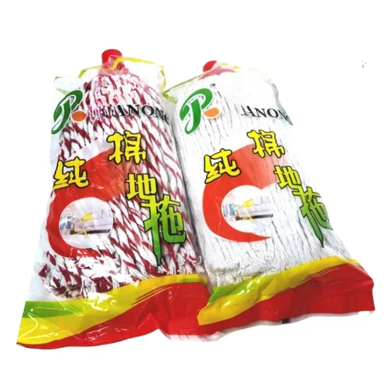 New Product Cotton Red Manual Mop Head for Home Cleaning 