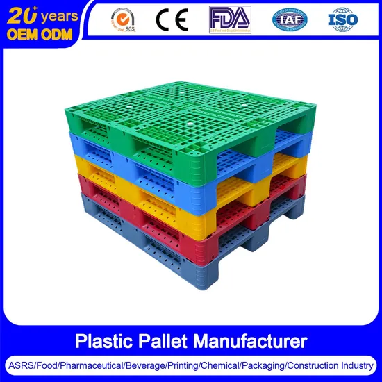 1200*1000 Plastic Pallet Heavy Duty Pallet Forks for Crane HDPE Euro Grid Cross Plastic Virgin Pallet for Sale 