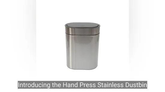 Stainless Steel Office Exquisite Automatic Lid Environmentally Friendly Garbage B 