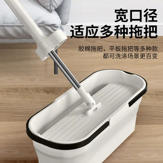 New Lazy Household Hand Free Artifact Mop Bucket Flat Mop Set 