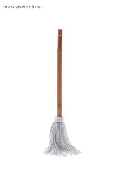 Dish Mops Cotton Fiber Head Natural Hardwood Handle, Dish Mop Style, Perfect for Cooking or Cleaning 