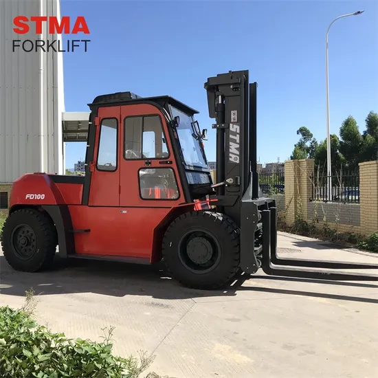 Stma Forklift Forks Diesel 10 Ton Forklift Truck Price for Large Material Handling 