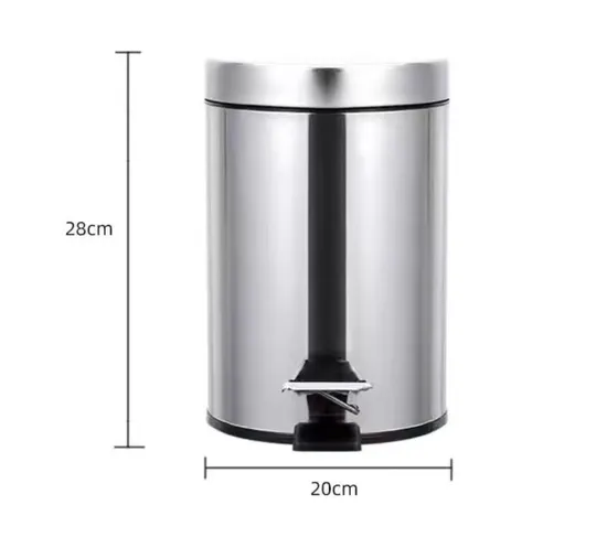 240L Stainless Steel Deep Drawing Outdoor Garbage Bin Trash Can 